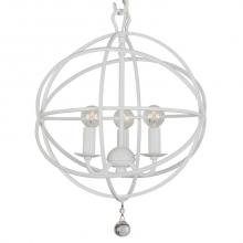 Crystorama 9225-WW - Solaris 3 Light Wet White Mini Chandelier