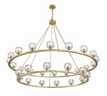 Crystorama ARA-10269-SB - Aragon 30 Light LED Soft Brass Chandelier