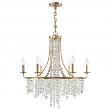 Crystorama GAB-B7306-GA - Gabrielle 28'' Antique Gold Chandelier