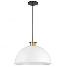 Crystorama GIG-815-BK-AG - Gigi 1 Light Black + Aged Brass Pendant