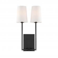 Crystorama LEN-252-BF - Lena 10'' Black Forged Sconce