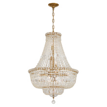 Crystorama ROS-A1009-AG-CL-MWP - Roslyn 22'' Aged Brass Chandelier