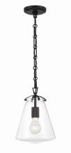 Crystorama VSS-7003-MK - Voss 1 Light Matte Black Mini Pendant