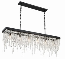 Crystorama WIN-617-BF-CL-MWP - Winham 6 Light Black Forged Chandelier