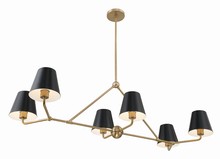 Crystorama XAV-B9306-VG - Xavier 6 Light Vibrant Gold Chandelier