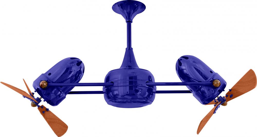 Duplo Dinamico - Rotational Ceiling Fan - Safira Finish - Wood Blades