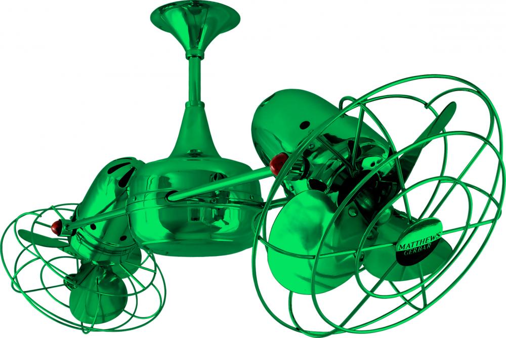 Duplo Dinamico - Rotational Ceiling Fan - Esmerelda Finish - Metal Blades