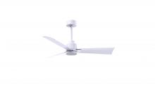 Matthews Fan Company AK-MWH-MWH-42 - Alessandra 3-blade transitional ceiling fan in matte white finish with matte white blades. Optimiz