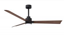 Matthews Fan Company AKLK-BK-WN-56 - Alessandra 3-blade transitional ceiling fan in matte black finish with walnut blades. Optimized fo