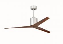 Matthews Fan Company EK-BN-WN - Eliza - Ceiling Fan - Brushed Nickel Finish - Walnut Tone Blades