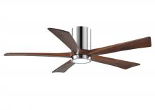 Matthews Fan Company IR5HLK-CR-WA-52 - Irene-5HLK-52" Five Blade Flush Mount Paddle Fan-5CCT Integrated LED-Polished Chrome Finish