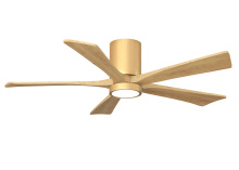 Matthews Fan Company IR5HLK-LM-LM-52 - Irene-5HLK - 52" Five Blade Flush Mount Paddle Fan - 5CCT Integrated LED - Polished Chrome Finis