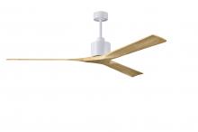 Matthews Fan Company NKXL-MWH-LM-72 - Nan XL 6-speed ceiling fan in Matte White finish with 72” solid light maple tone wood blades