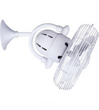 Matthews Fan Company KC-WH - Kaye 90° oscillating 3-speed ceiling or wall fan in gloss white finish.