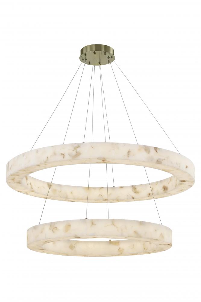 Medley 42" LED Two-Tier Ring Pendant