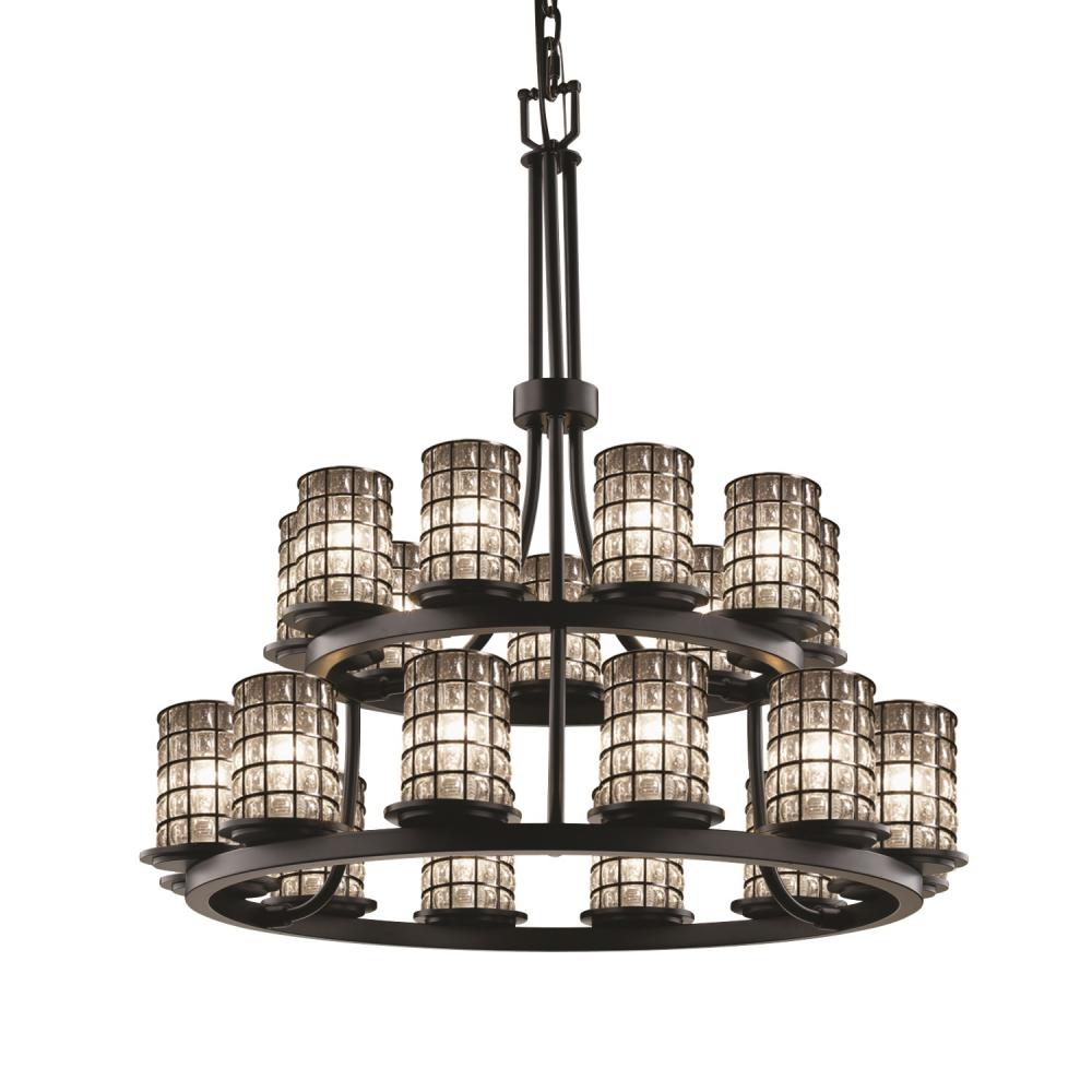 Dakota 21-Light 2-Tier Ring LED Chandelier