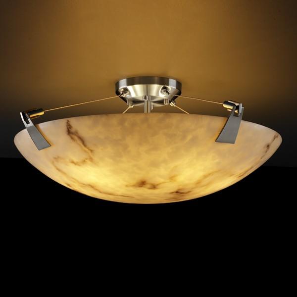 48" LED Semi-Flush Bowl w/ Tapered Clips