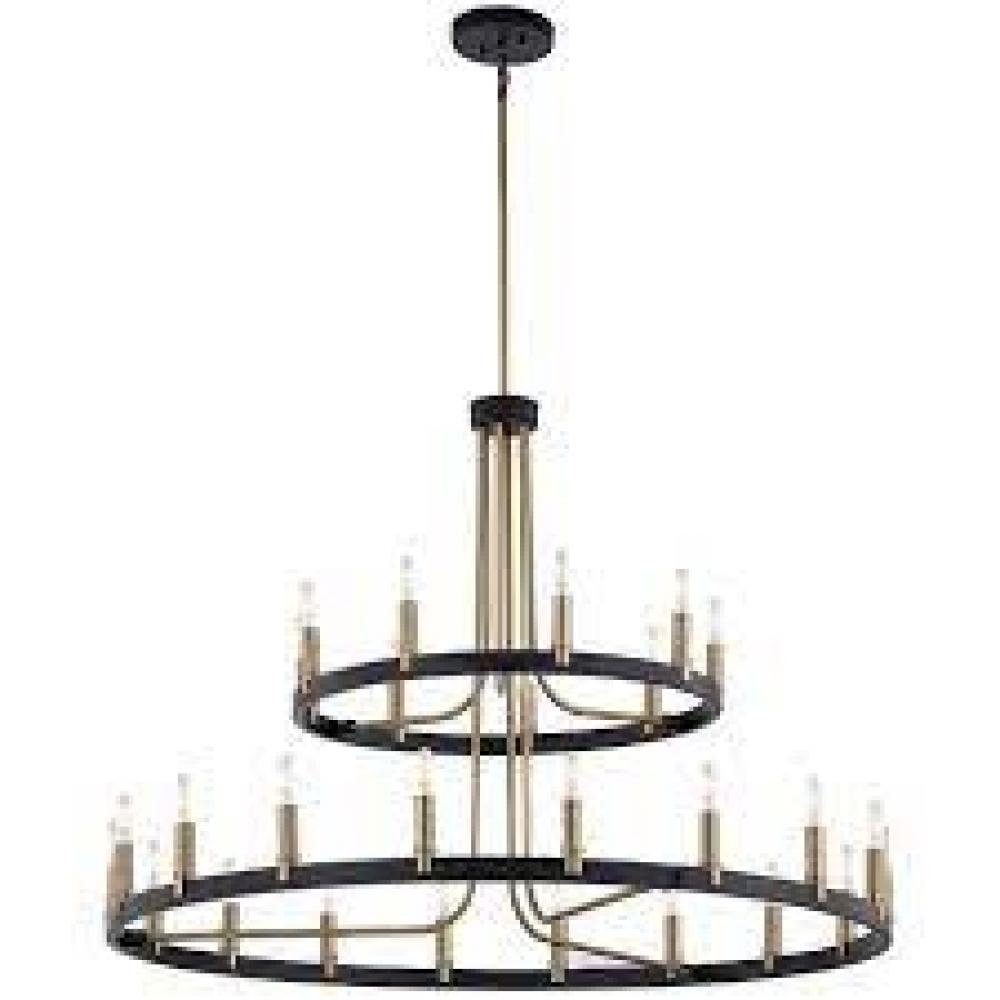 Clayton 42” 2-Tier 27-Light Chandelier