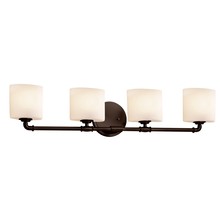 Justice Design Group FSN-8464-30-OPAL-DBRZ - Bronx 4-Light Bath Bar