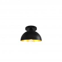 Justice Design Group NSH-9849-CBGD - Elias 9" 1-Light Dome Semi-Flush