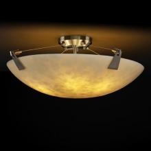 Justice Design Group CLD-9634-35-NCKL-LED6-6000 - 36" LED Semi-Flush Bowl w/ Tapered Clips