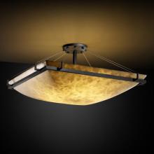 Justice Design Group CLD-9787-25-MBLK-LED6-6000 - 48" Square LED Semi-Flush Bowl w/ Ring