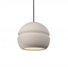 Justice Design Group CER-6410-BIS-DBRZ-WTCD - Small Sphere 1-Light Pendant