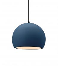 Justice Design Group CER-6530-MDMT-MBLK-BKCD - Small Globe 1-Light Pendant