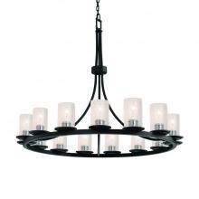 Justice Design Group FSN-8715-10-SEED-MBLK-LED15-10500 - Dakota 15-Light 1-Tier Ring LED Chandelier