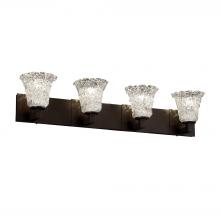 Justice Design Group GLA-8924-20-LACE-DBRZ - Modular 4-Light Bath Bar