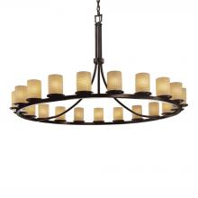 Justice Design Group POR-8716-10-WAVE-DBRZ-LED21-14700 - Dakota 21-Light 1-Tier Ring LED Chandelier