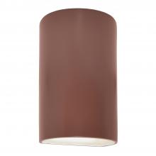 Justice Design Group CER-1260W-CLAY - Large Cylinder - Closed Top (Outdoor)