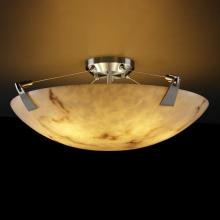 Justice Design Group FAL-9637-35-NCKL-LED6-6000 - 48" LED Semi-Flush Bowl w/ Tapered Clips