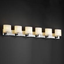 Justice Design Group FSN-8926-15-OPAL-MBLK - Modular 6-Light Bath Bar