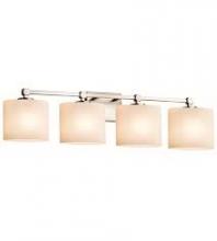 Justice Design Group FSN-8424-30-OPAL-NCKL - Tetra 4-Light Bath Bar