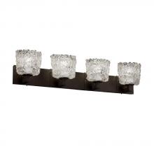 Justice Design Group GLA-8924-30-LACE-MBLK - Modular 4-Light Bath Bar