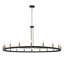 Justice Design Group NSH-8046-MBBR - Clayton 60” 1-Tier 18-Light Chandelier