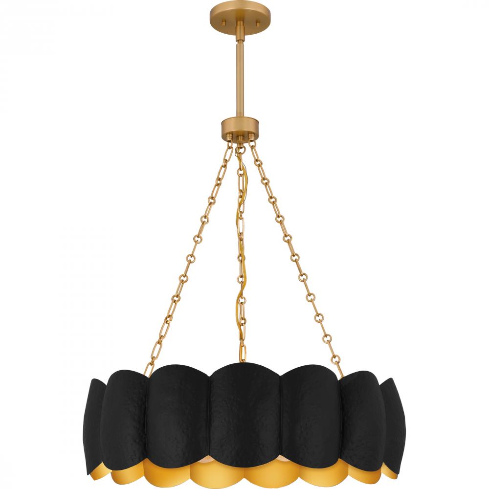 Santana 5-Light Matte Black Pendant