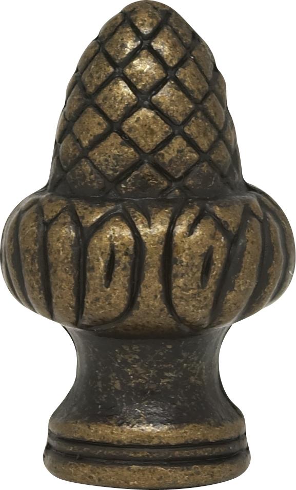 Acorn Finial; 1-1/2" Height; 1/8 IP; Antique Brass Finish