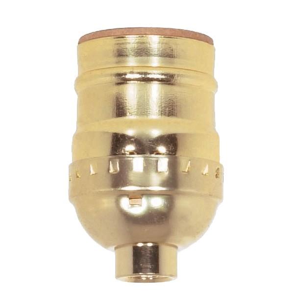 Short Keyless Socket; 1/8 IPS; Aluminum; Brite Gilt Finish; 660W; 250V; 250 Master