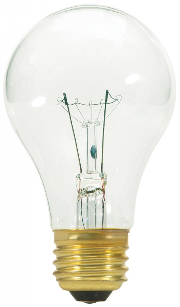 40 Watt A19 Incandescent; Clear; 2500 Average rated hours; 300 Lumens; Medium base; 130 Volt; 2/Pack