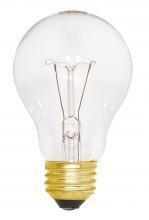 Satco Products Inc. S8504 - 60 Watt A19 Incandescent; Clear; 5000 Average rated hours; 540 Lumens; Medium base; 130 Volt; 4/Pack