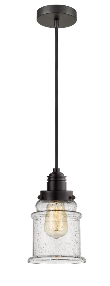 Winchester - 1 Light - 8 inch - Oil Rubbed Bronze - Cord hung - Mini Pendant