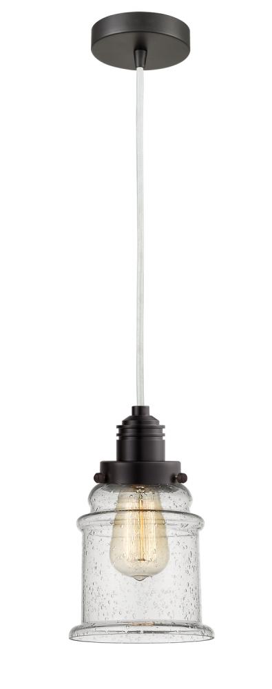 Winchester - 1 Light - 8 inch - Oil Rubbed Bronze - Cord hung - Mini Pendant