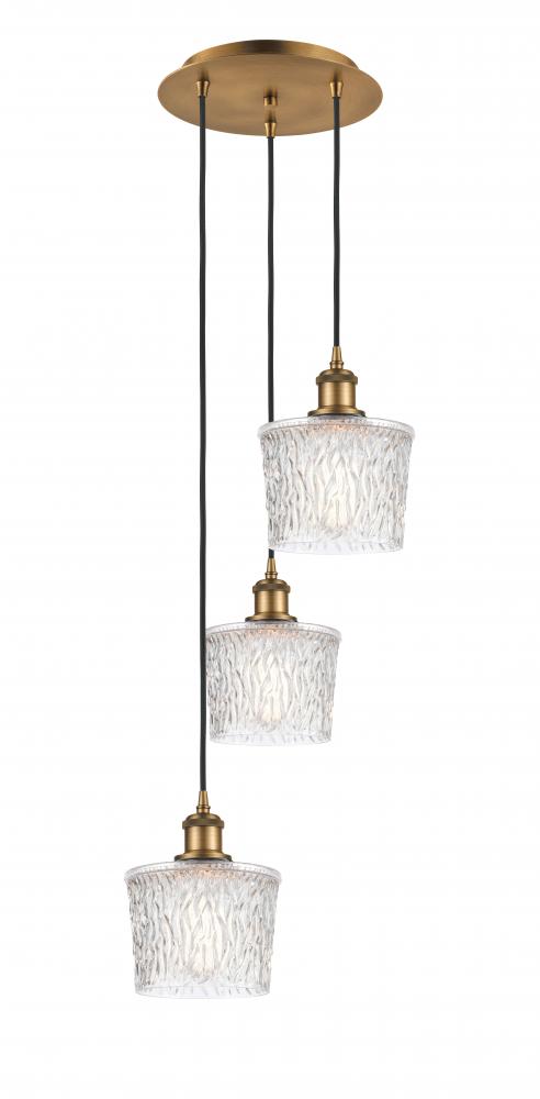 Niagara - 3 Light - 13 inch - Brushed Brass - Cord Hung - Multi Pendant