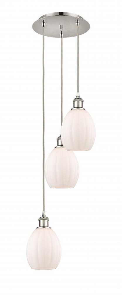 Eaton - 3 Light - 12 inch - Polished Nickel - Cord Hung - Multi Pendant