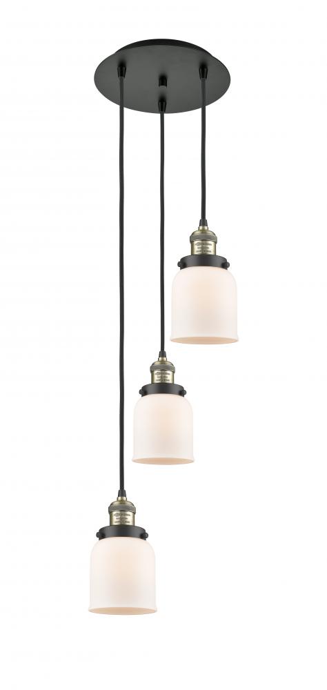 Cone - 3 Light - 12 inch - Black Antique Brass - Cord hung - Multi Pendant