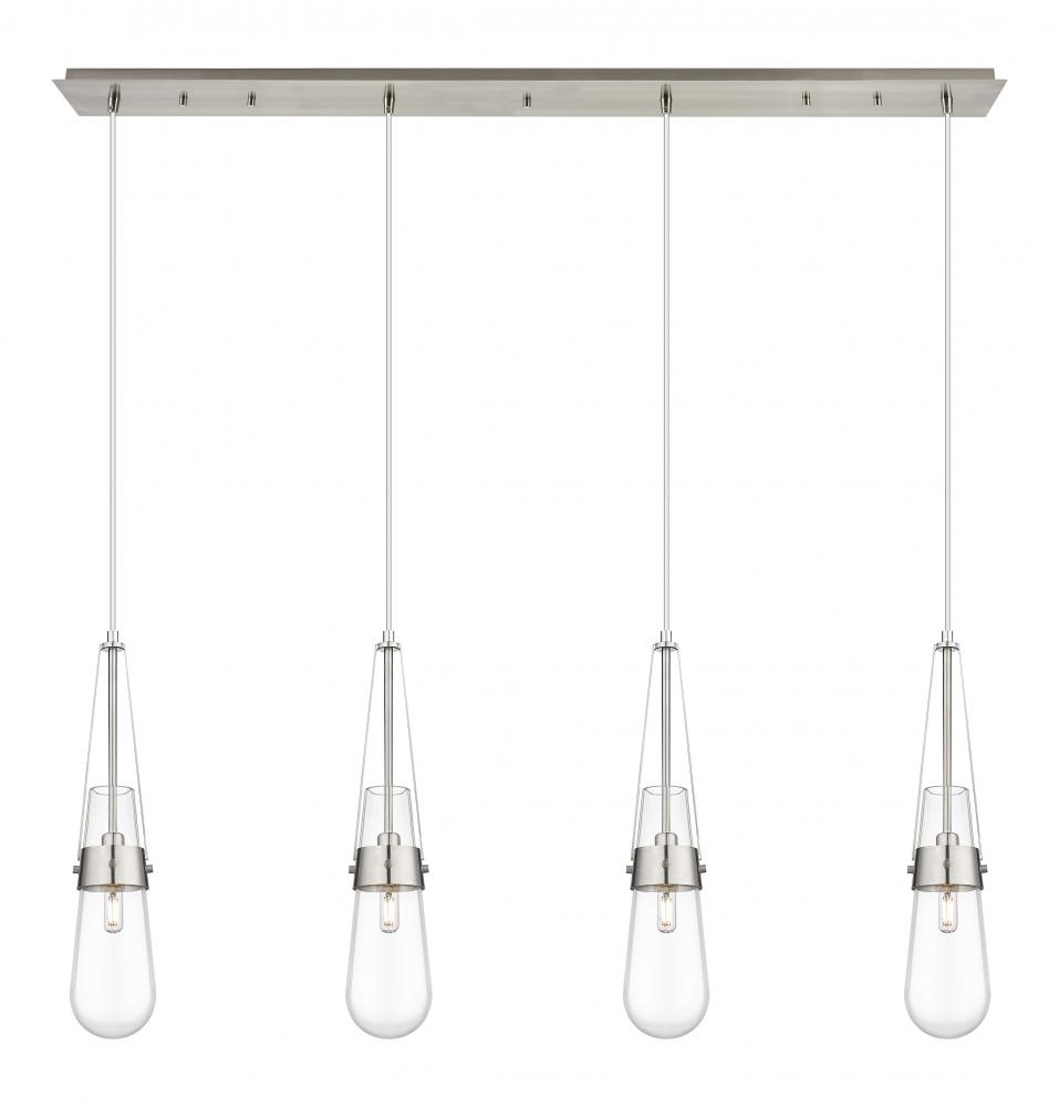 Milan - 4 Light - 48 inch - Brushed Satin Nickel - Linear Pendant