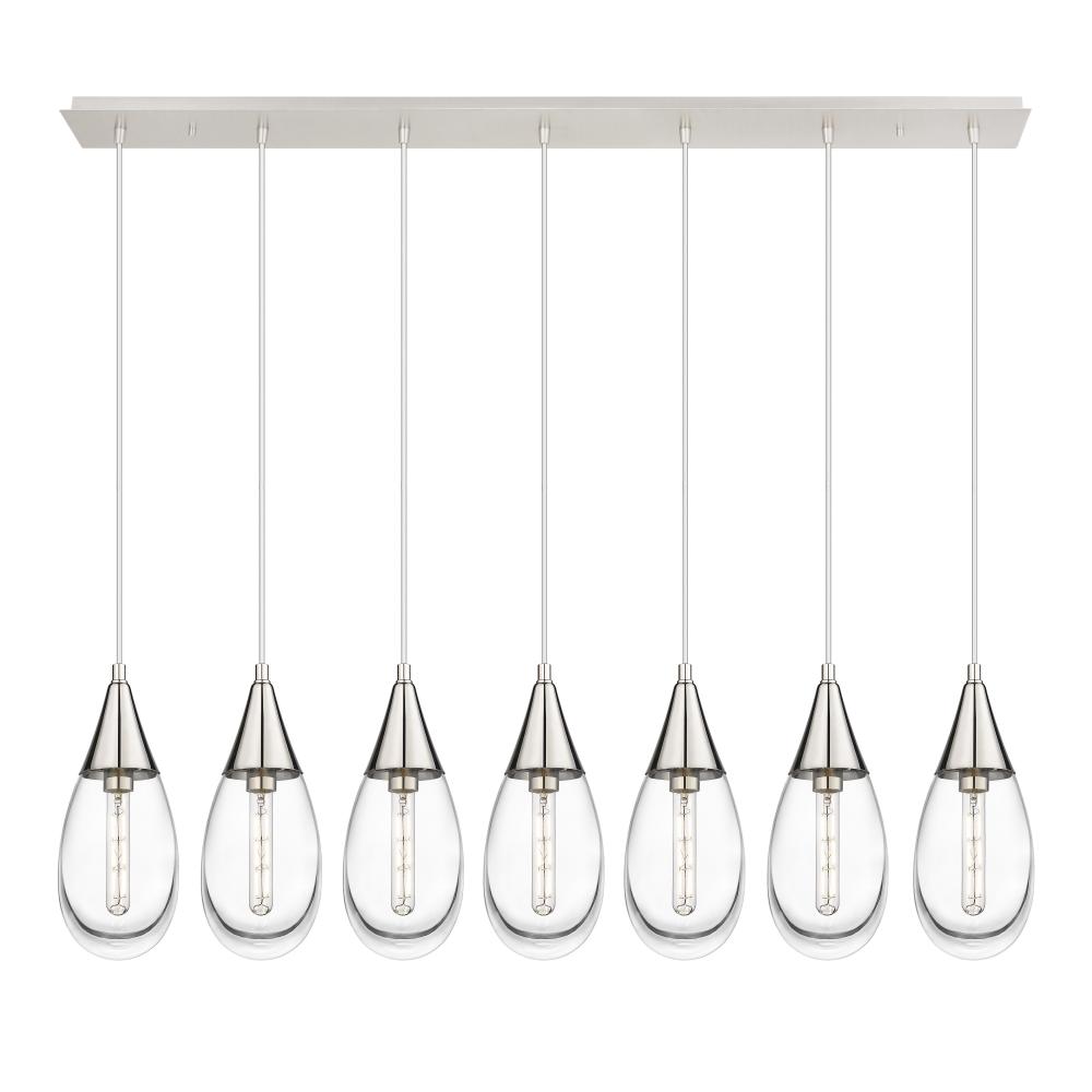 Malone - 7 Light - 50 inch - Polished Nickel - Linear Pendant