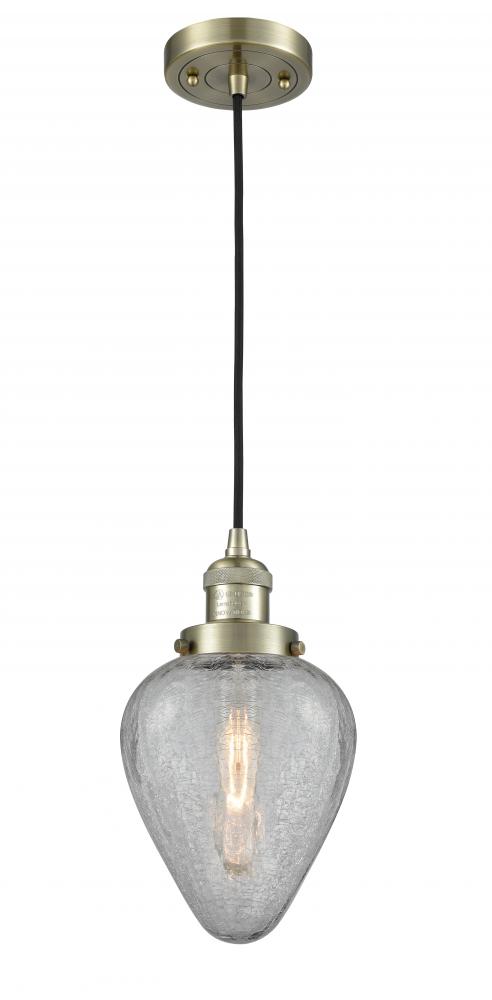 Geneseo - 1 Light - 7 inch - Antique Brass - Cord hung - Mini Pendant